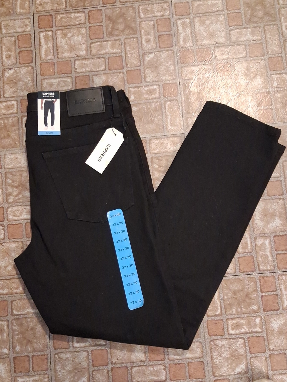 Express Men's Black Slim Straight Jeans 32x30